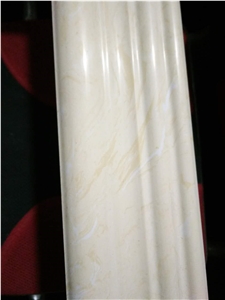Polished Beige Marble Skirting and Boder Decoration