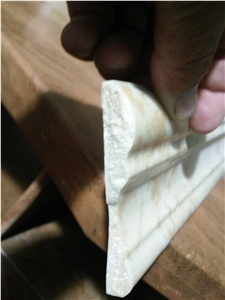 Polished Beige Marble Skirting and Boder Decoration