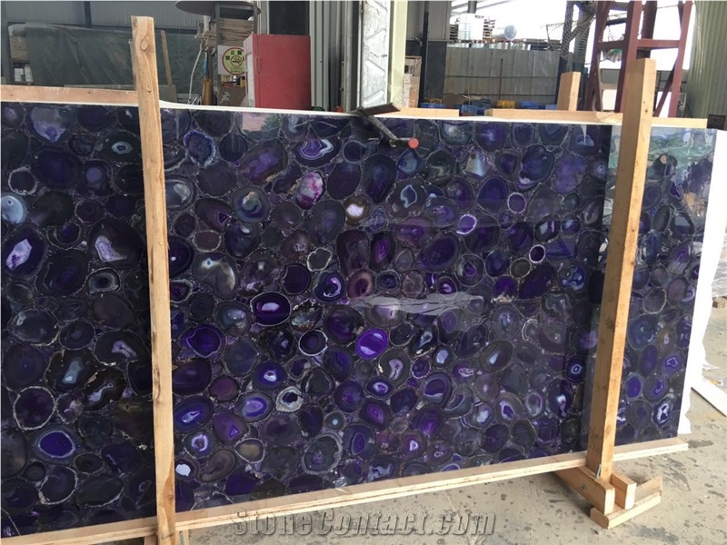 Purple Agate Slab & Tiles,Luxury Interior Background Decorate Tiles.Purple Agate for Shop and Lounge Wall Decoration,Lilac Semiprecious Stone