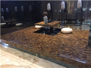 Semiprecious Table Tops Brown Amethyst Table Tops for Office