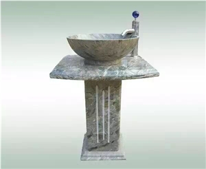 Solid Surface Basin Green Onyx Pedestal Basin For Bathroom Solid Surface Basin Green Onyx Pedestal Basin For Bathroom