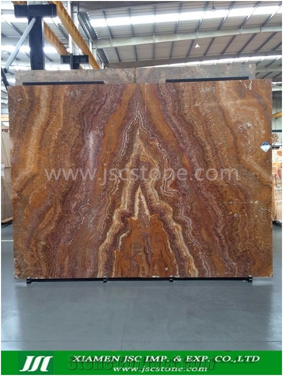 Bookmatched Red Onyx Slabs, Onice Red Vulcano Onyx Slabs & Tiles
