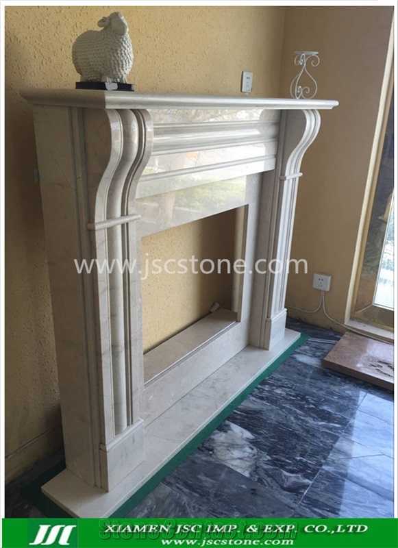 Cream Marfi Fireplace in Stock