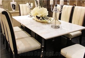 Kari Ice Jade, Kari Ice Onyx Slab & Tiles, Kari White Onyx Wall Bookmatch, Kari Ice Onyx Baluster