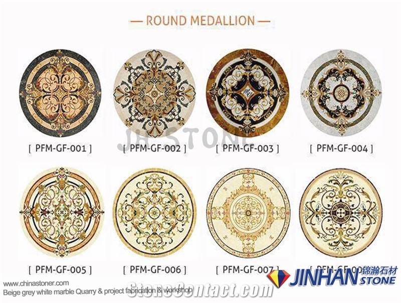 Mosaic Pattern, Water-Jet Medallion,Round, Square, Oval, Rectangular, Customized Pattern