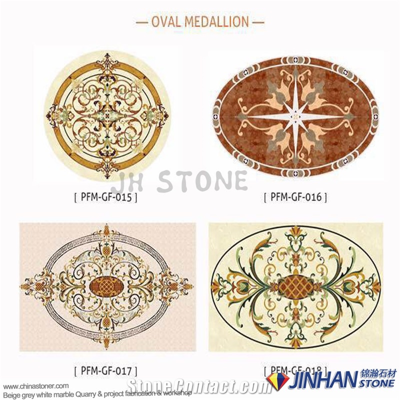 Mosaic Pattern, Water-Jet Medallion,Round, Square, Oval, Rectangular, Customized Pattern
