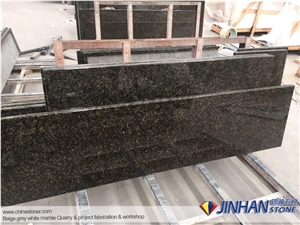 Verde Ubatuba Granite Countertops, Brazil Granite Prefab Kitchen Countertops