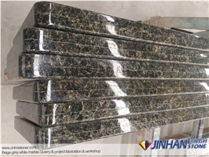 Verde Ubatuba Granite Countertops, Brazil Granite Prefab Kitchen Countertops