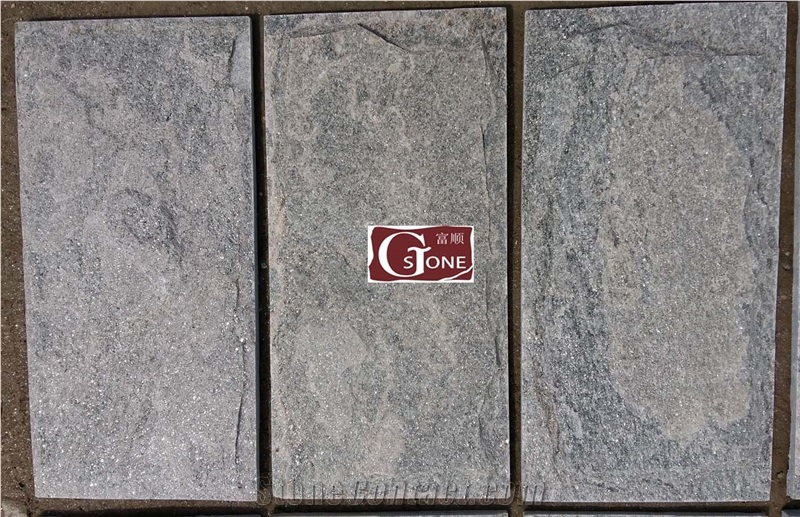 Grey Quartzite Mushroom Stone, Mushroom Wall Cladding, Split Face Mushroom Stone