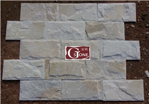 White Quartzite Mushroom Stone, Mushroom Wall Cladding