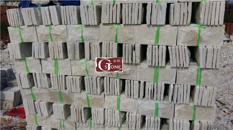 White Quartzite Mushroom Stone, Mushroom Wall Cladding