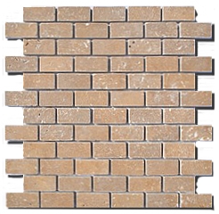 2.3x4.8 cm Brick Marble Tumbled Mosaic Sheet