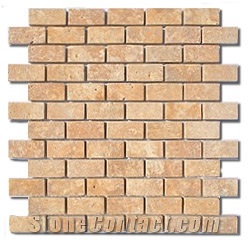 2.3x4.8 cm Brick Marble Tumbled Mosaic Sheet