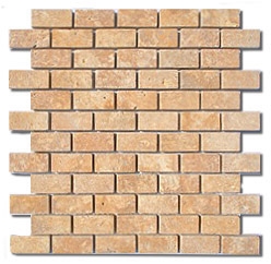 2.3x4.8 cm Brick Marble Tumbled Mosaic Sheet