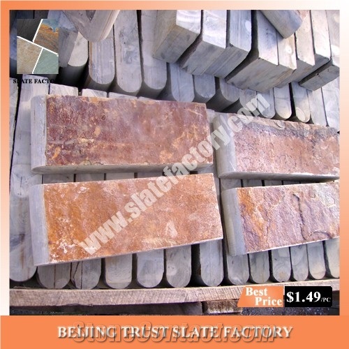 Autumn Gold Slate Patio Paver Stone,Autumn Slate Pool Paving Stone,Autumn Brown Pool Deck Pavers