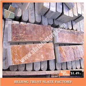 Autumn Gold Slate Patio Paver Stone,Autumn Slate Pool Paving Stone,Autumn Brown Pool Deck Pavers