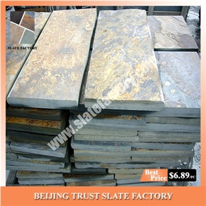 Autumn Lilac Slate Pool Terraces Patio Designs,Autumn Slate Swimming Pool Coping Pavers,Brown Color Pool Coping Stone