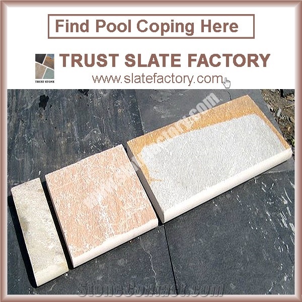 Silver Grey Pool Deck Pavers,Grey Quartzite Swimming Pool Coping,Pool Coping Paving Stone