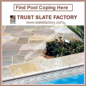Silver Grey Pool Deck Pavers,Grey Quartzite Swimming Pool Coping,Pool Coping Paving Stone