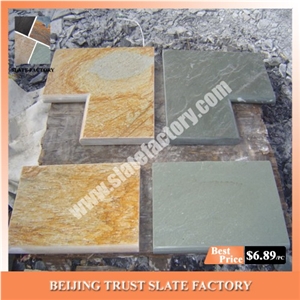 Silver Grey Quartzite Pool Deck Pavers, Gray Color Swimming Pool Deck Pavers,Nature Stone Pool Deck Drain