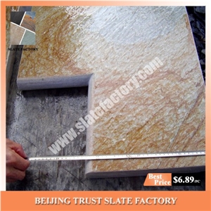 Swimming Pool Patio Pavers, Quartzite Stone Pool Patio Designs,Natural Stone Interlocking Patio Pavers