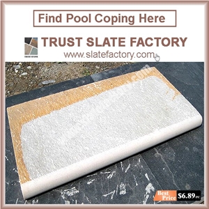 Swimming Pool Patio Pavers, Quartzite Stone Pool Patio Designs,Natural Stone Interlocking Patio Pavers
