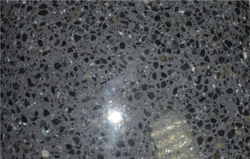 Black Terrazzo Tile, Artificial Stone Tile