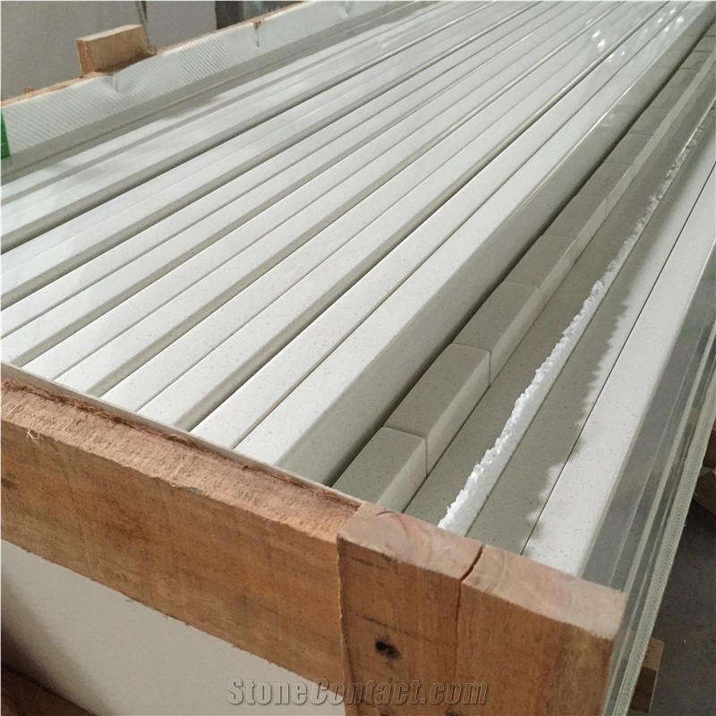 Cut-To-Size Man-Made Quartz Stone for Multifamily/Hospitality Projects Mainly for Pre-Fabricated Customized Bathroom Vanity Top