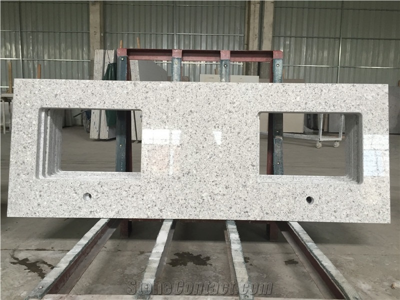 Multi Color Quartz Stone Bathroom Vanity Top Solid Surfaces Including Stain,Scratch and Water Resistance