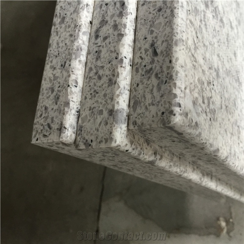 Multi Color Quartz Stone Bathroom Vanity Top Solid Surfaces Including Stain,Scratch and Water Resistance
