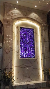 Semiprecious Agate Stone Slabs for Interior Wall Decoration,Gem Stone Tiles&Slabs