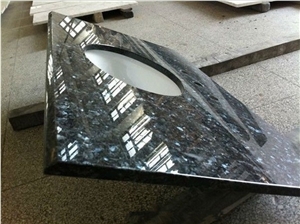 Blue Pearl Countertops, Norway Blue Granite Vanity Tops, Blue Granite Bath Tops