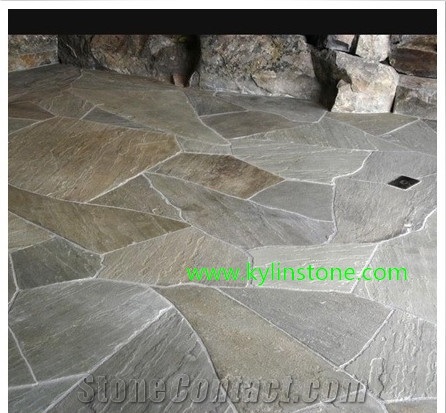 Flag Stone, Black & Rusty Slate, Irregular Slate Wall & Floor Tiles
