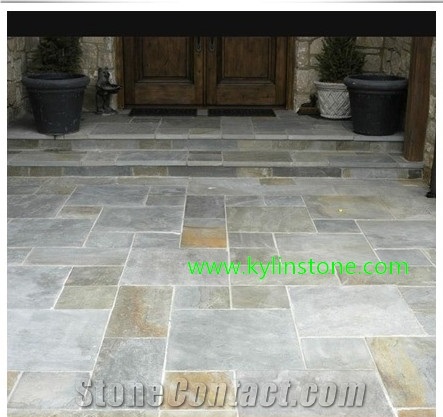 Flag Stone, Black & Rusty Slate, Irregular Slate Wall & Floor Tiles