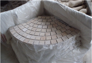 Cheap Driveway Paving Stone Mesh, G682 Yellow Granite Cube Stone & Paver