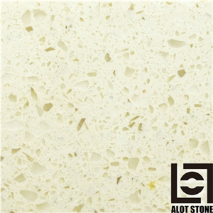 Beige Nuts Quartz Stone Slabs, Solid Surface Engineered Stone
