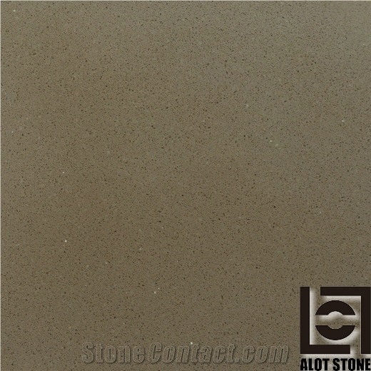 Brown Beach Quartz Stone Slabs, Solid Surface Engineered Stone