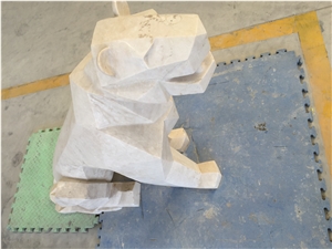 Dog Marble Sculpture,Abstract Dog Stone Statues
