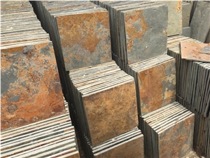 Rustic Brown Slate Tiles,Slate Wall Covering