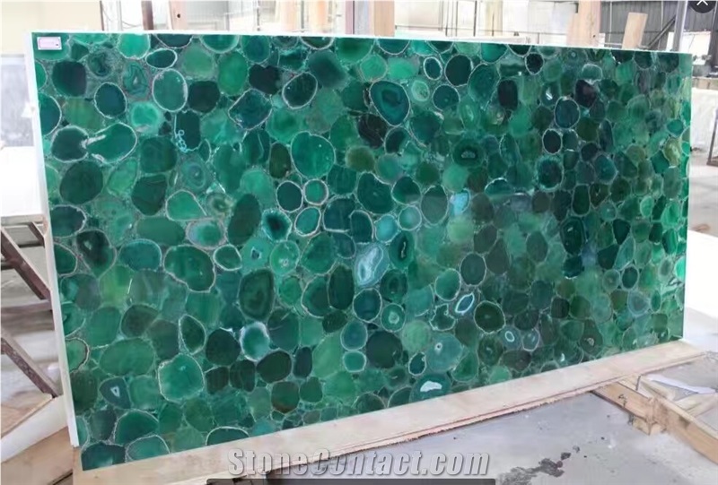 Semi Precious Yellow and Brown Agate Gemstone Slab