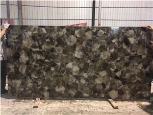 Semi Precious Yellow and Brown Agate Gemstone Slab
