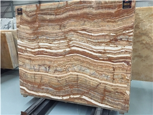 Tiger Skin Onyx Slabs & Tiles, Turkey Onyx, Onyx Wall Covering