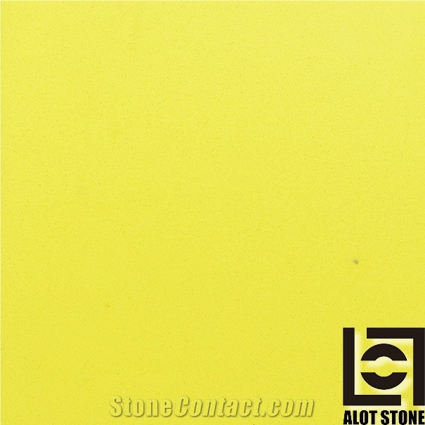 Yellow Beach Quartz Stone Slabs, Solid Surface Engineered Stone