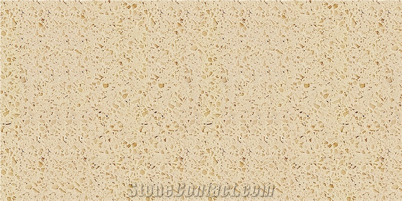 Beige Quartz Stone Tile & Slabs for Kitchen Countertops Close Caesarstone Quartz Countertop / Kithcen Bar Top / Artificial Stone Countertop