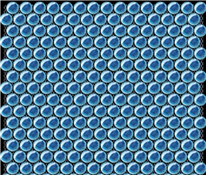 Blue Round Glass Wall and Floor Mosaic Tiles Pattern for Swimming Pool in Usa ,Canada ,Europe for Luxury Hotel or Commercial Decor