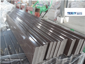 Brown Crystal Quartz Us as Kitchen Countertops,Island Tops