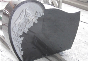 Hot sell Shanxi Black ,Absolute Black ,Hebei Black Western Style Monuments , New Design Flag Tombstone , European Style Headstone ,Boulder Gravestone 