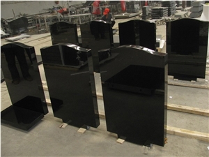 New Design ,High Polished UK & Western Style Monuments -Shanxi Black ,Absolute Black , Hebei Black Tombstone ,Simple Shape Headstone and Gravestone 