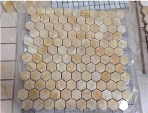 Onyx Mosaic, Wall Mosaic, Floor Mosaic, Mosaic Pattern, Hexagon Mosaic, Composited Mosaic