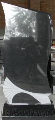 Polished China Hebei Black , Shanxi Black , Absolute Black Granite Western Style Monuments ,Cross Tombstone ,Headstone ,Gravestone